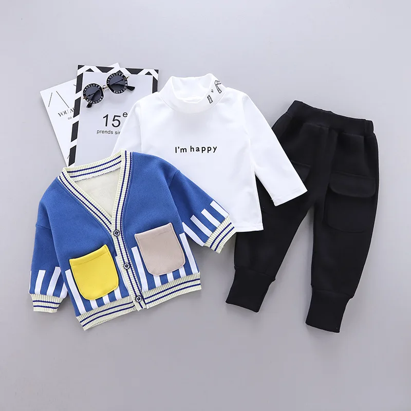 

Children Clothing Suit Boys Girls coat Sweatshirt Outwears T shirt pants 3Pcs/Set Casual Tracksuit Autumn Winter Baby clothes