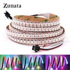 Полноцветная Пиксельная Светодиодная лента WS2812B WS2812IC, 5 в постоянного тока, водонепроницаемая умная светодиодная Пиксельная лента, 3060144 светодиодов, 1 м2 м5 м, светодиодная лента