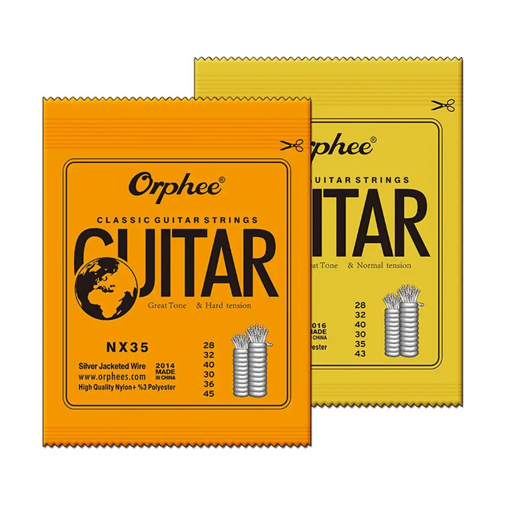 

Orphee 6 шт./компл. классические Струны для гитары, нейлоновая нить, посеребренные проволочные струны, Классическая гитара, струны, аксессуары д...