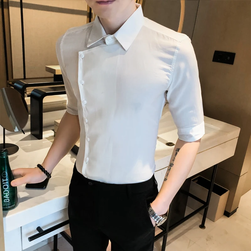 Британский стиль летняя мужская рубашка в горошек мода 2020 уличная Мужская