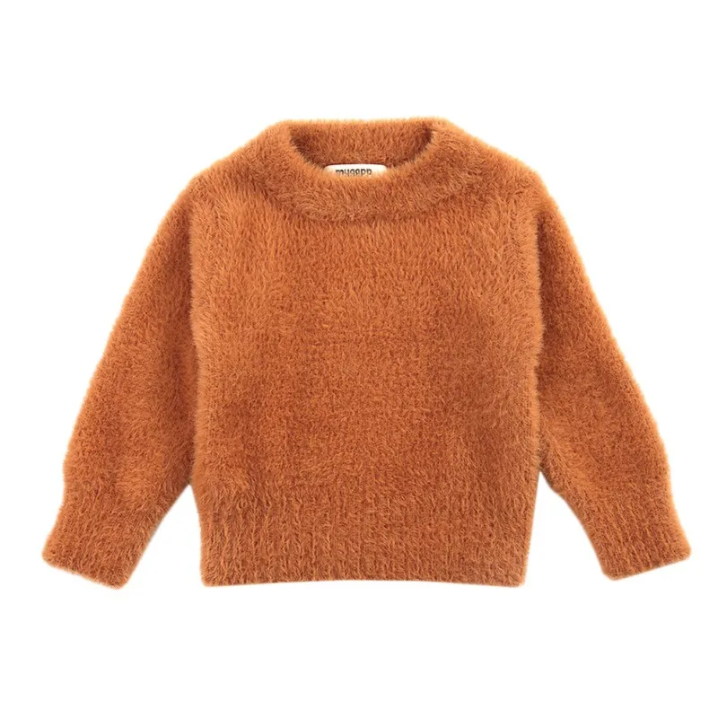 

Girls Boys Sweaters Solid Baby Kids Sweaters Soft Warm Long Sleeve Winter Sweaters For Girl