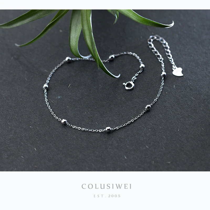 Colusiwei Горячая продажа простая Эфирная цепочка с бусинами ножные браслеты из