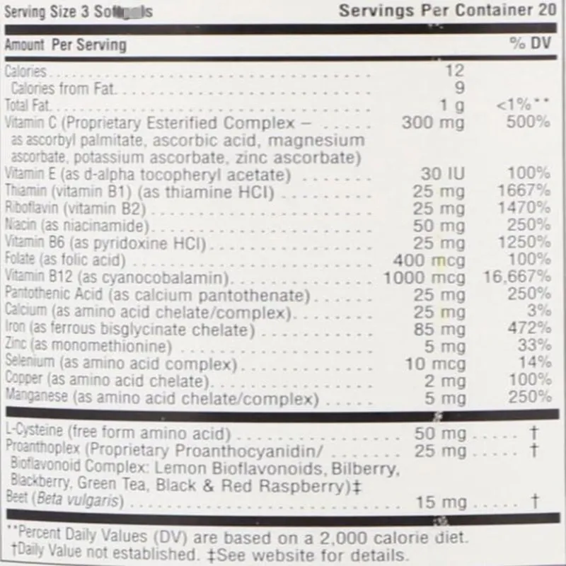 

Hema-Plex, Iron, 60 pieces/bottle Compound vitamin