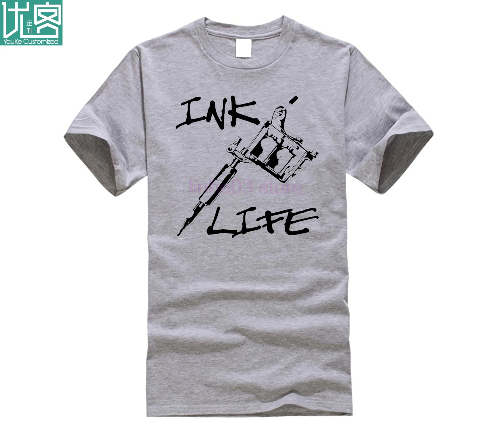 Футболка для взрослых с принтом тату чернил модная свободная футболка на заказ