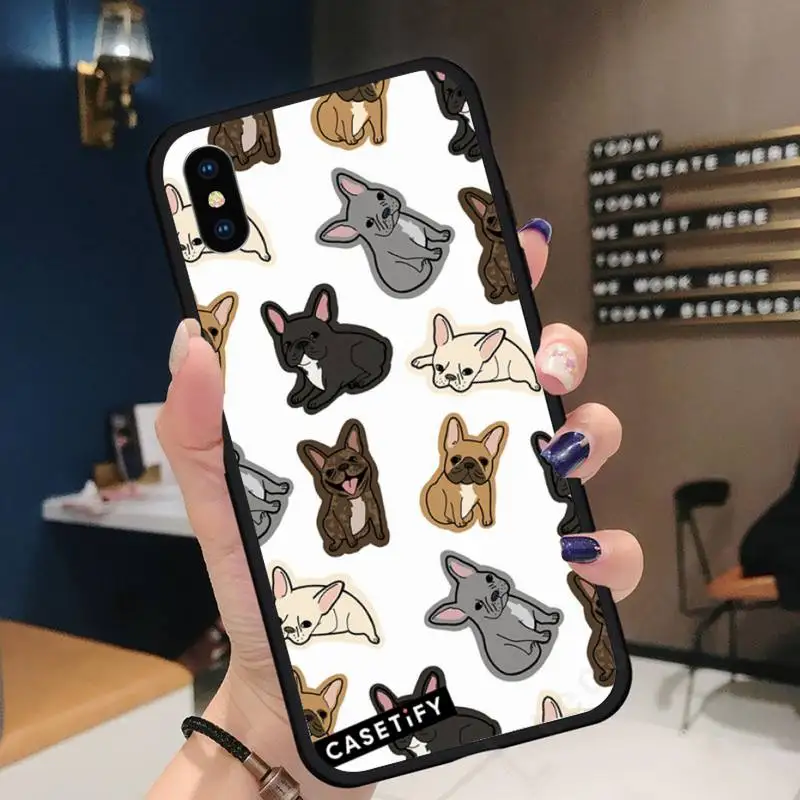 

French bulldog Anti collision anti falling Phone Case for iPhone 11 12 pro XS MAX 8 7 6 6S Plus X 5S SE 2020 XR