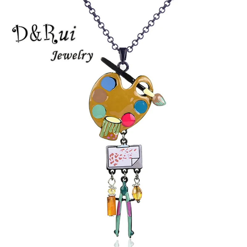 Новое поступление 2019 палитра цветов с эмалью кулон большая длинная цепочка