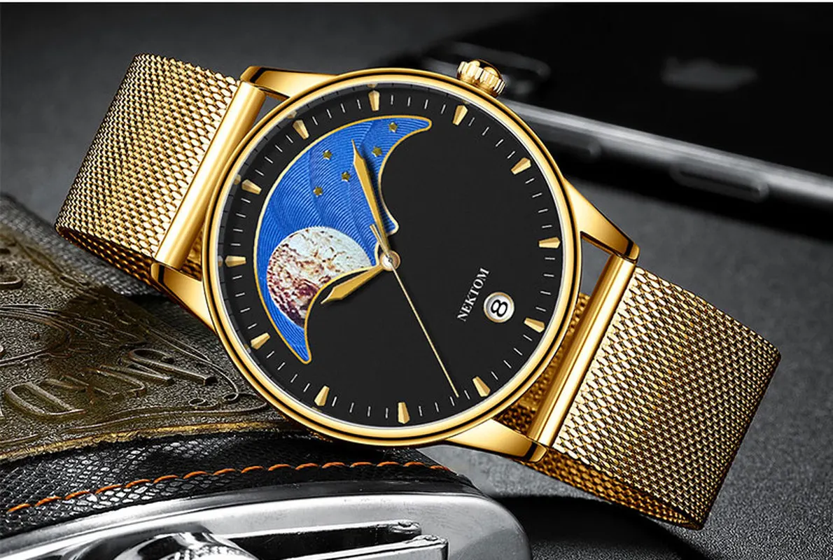 Кварцевые часы Nektom Новые Модные Простые креативные с китайским бизнесом
