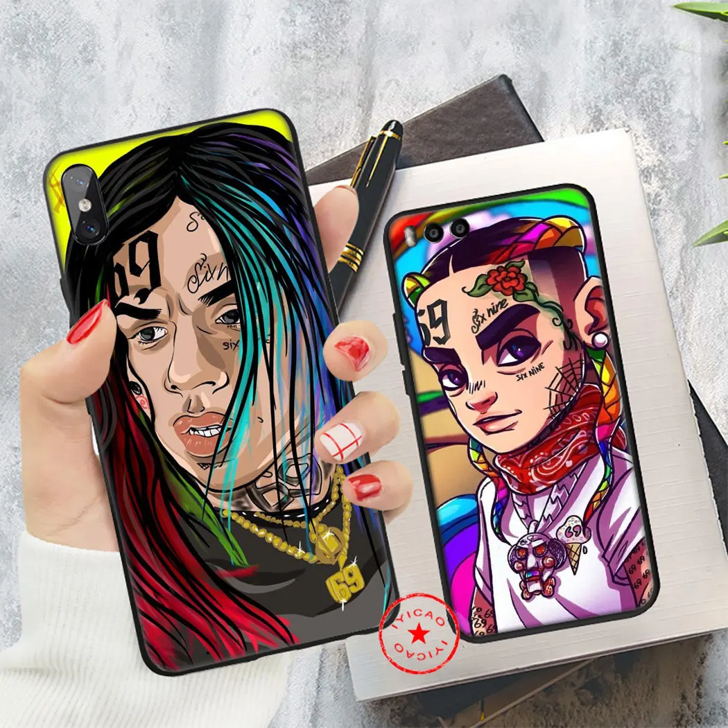 Мягкий чехол Tekashi69 6ix9ine с мультяшным рисунком для Xiaomi Mi 10 9 8 A3 A2 9T Pro Lite SE A1 CC9 CC9E 5X 6X |