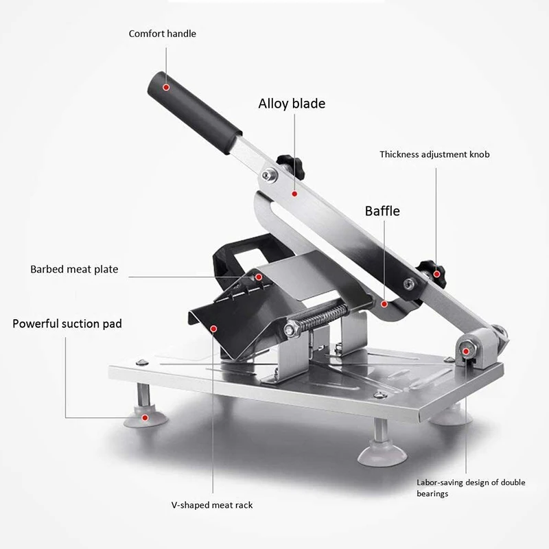 

Stainless Steel Manual Frozens Meats Slicer Mutton Ham Beef Cutter Cutting Machine Kitchen Supplies durable and not easy to rust