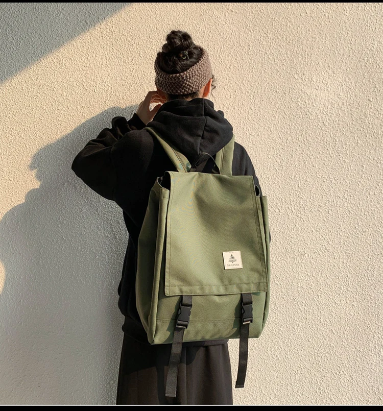 

PB3074 Simple and lightweight men's travel backpack Korean version of all-match Oxford cloth student schoolbag female