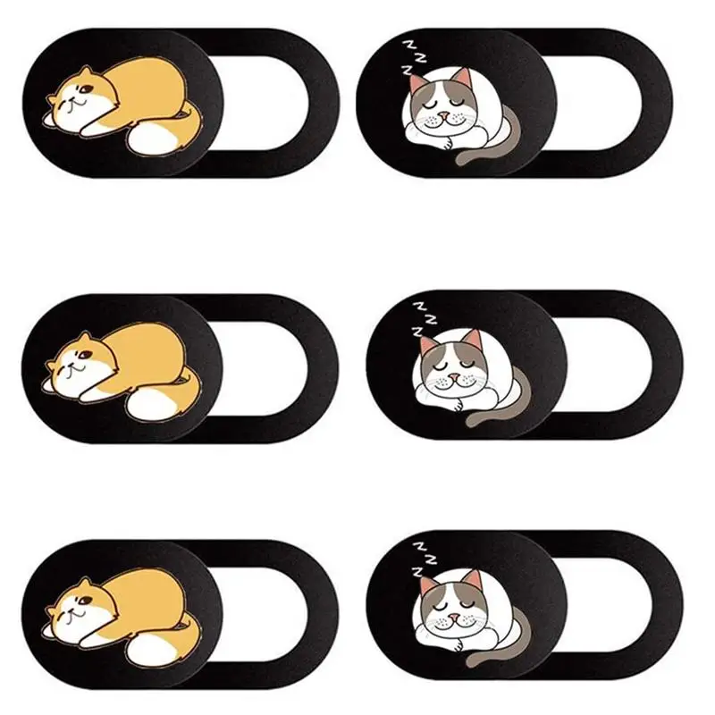 

6Pcs Webcam Cover Privacy Protective Cover for iPad iPhone Universal WebCam Cover Shutter Magnet for Laptop Tablet PC Camera