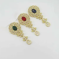 40x90mm gold plated cubic zircon cz connector micro flower tassel for necklace pendant