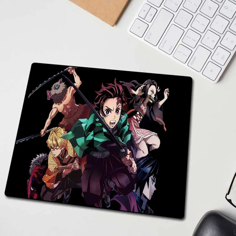 Большой коврик для мыши XGZ черный с застежкой по краям аниме рассекающий демонов