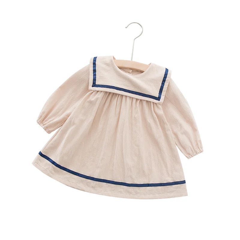 Весенняя детская одежда новая Корейская версия темно-синяя хлопковая юбка с