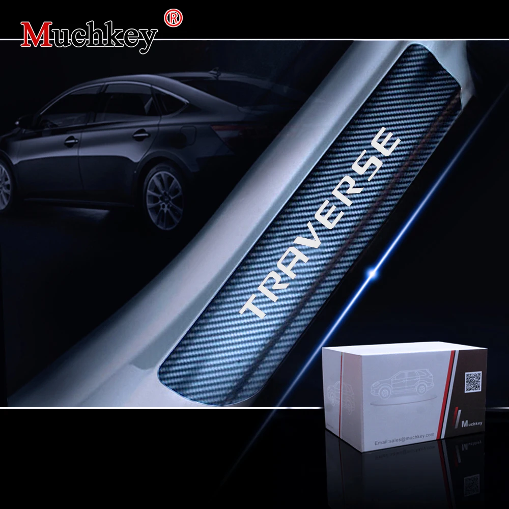

For Chevrolet TRAVERSE Door Threshold Plate Door Entry Guard Car Door Sills Door Sill Scuff Plate 4Pcs