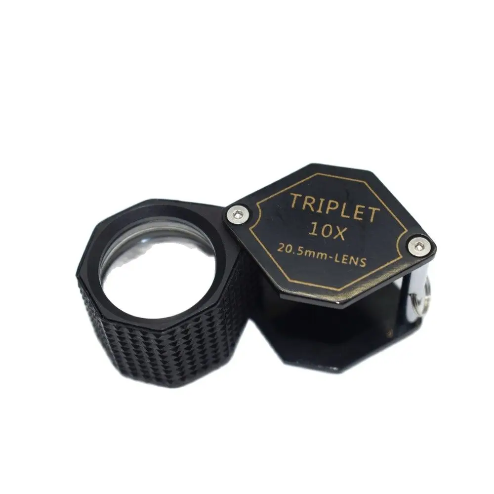 10X 20X Jeweler Eye Loupe Magnifying Glass Mini Triplet Pocket Size Jewelry Tools