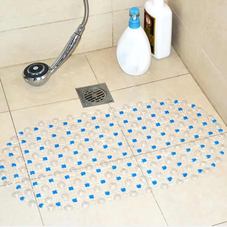 sky blue 1pcs 37*67 см нескользящий коврик для ванной комнаты безопасный коврик для ванной комнаты пластиковый красочный точечный Массажный коврик из бисера коврик для ванной комнаты коврик для ванной - Цвет: sky blue 1pcs