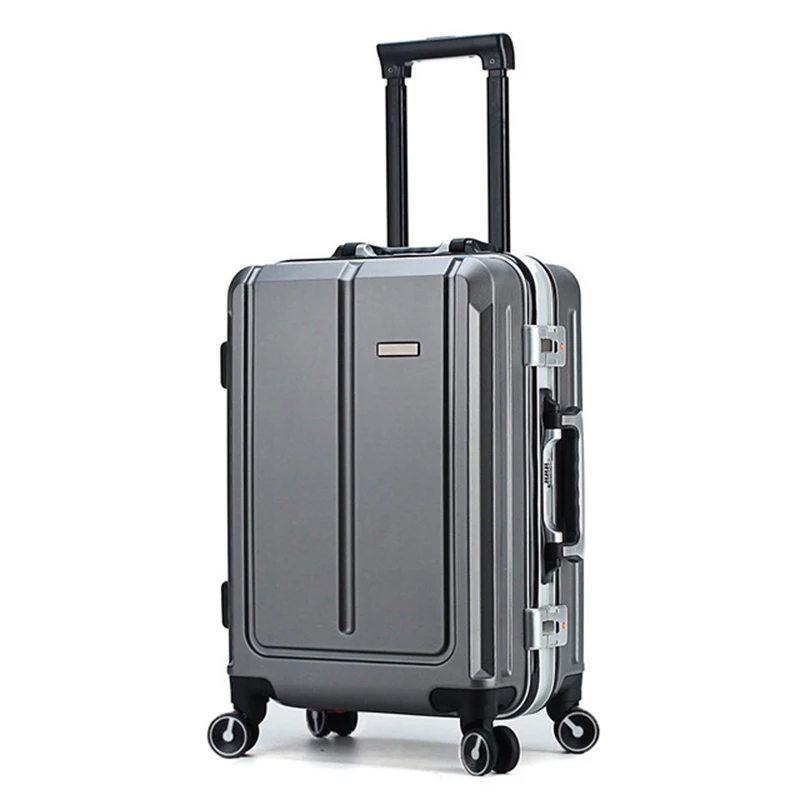 Factory source retro aluminum frame suitcase universal wheel suitcase password boarding case trolley case unisex