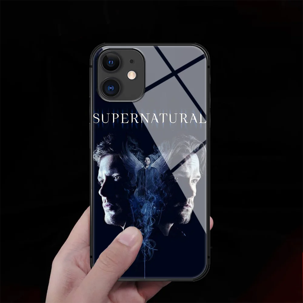 Drama Supernaturals Tempered Glass Phone Case Cover For IPhone 5 6 7 8 11 12 S Plus Xr X Xs Pro Max Mini Se 2020 Black Cell | Мобильные