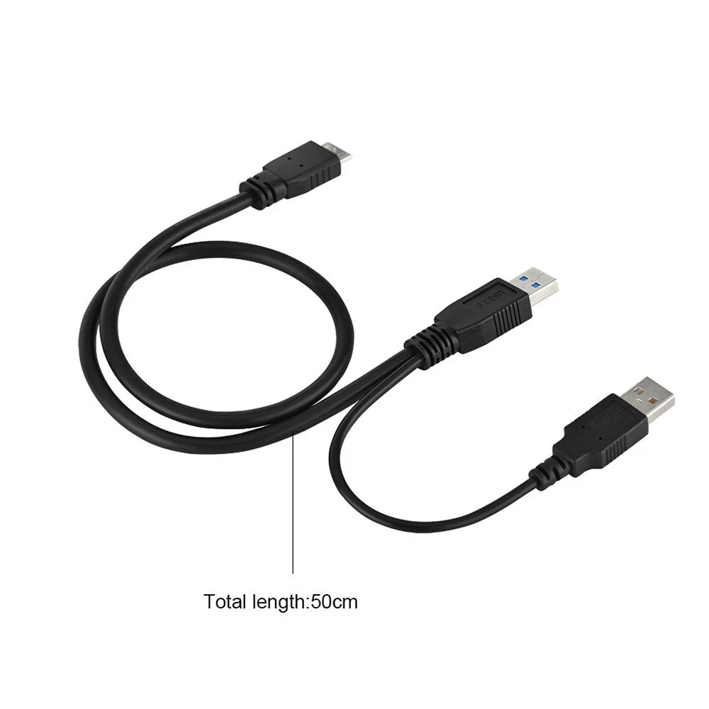 Двойной USB 3 0 A штекер к Micro B + блок питания Y образный кабель для жесткого диска