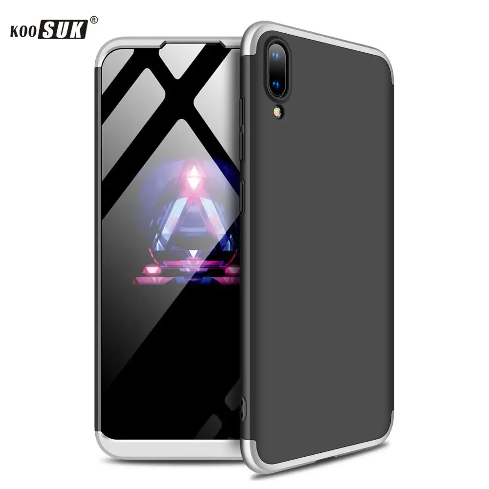 3 в 1 koosuk чехол для телефона VIVO Y91i Y93s Y91C полная защита прикрепляющийся к ПК Жесткий