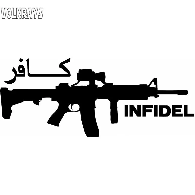 Volkrays индивидуальная Автомобильная наклейка Infidel Army Gun аксессуары