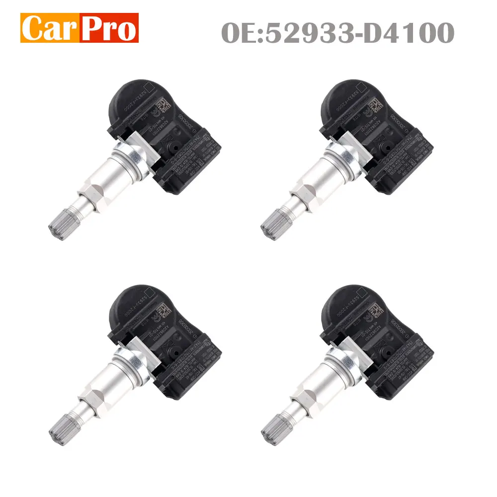Датчик давления в шинах 52933 D4100 TPMS для Elantra I30 Ioniq Optima Niro Genesis Sportage Sorento 52933D4100 F2000 4