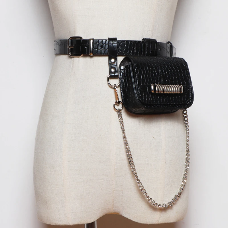 

DAEYOTEN Retro Waist Bag Female Detachable Chain Bags New Fanny Pack for Women Coin Purse Belt Pouch Serpentine Chest Bag ZM0880