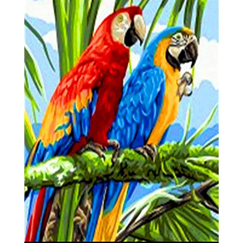 GATYZTORY полностью квадратная/круглая алмазная живопись попугай Алмазная вышивка