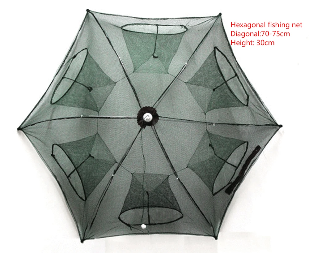 Сеть рыболовная круглая Автоматическая ловушка для раков креветок Карпов 5