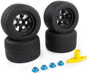 On-Road Tyre Wide Wheel Waterproof Wear Resistant Tire with Nut Adapter for 15 TRAXXAS X-MAXX 200*120mm