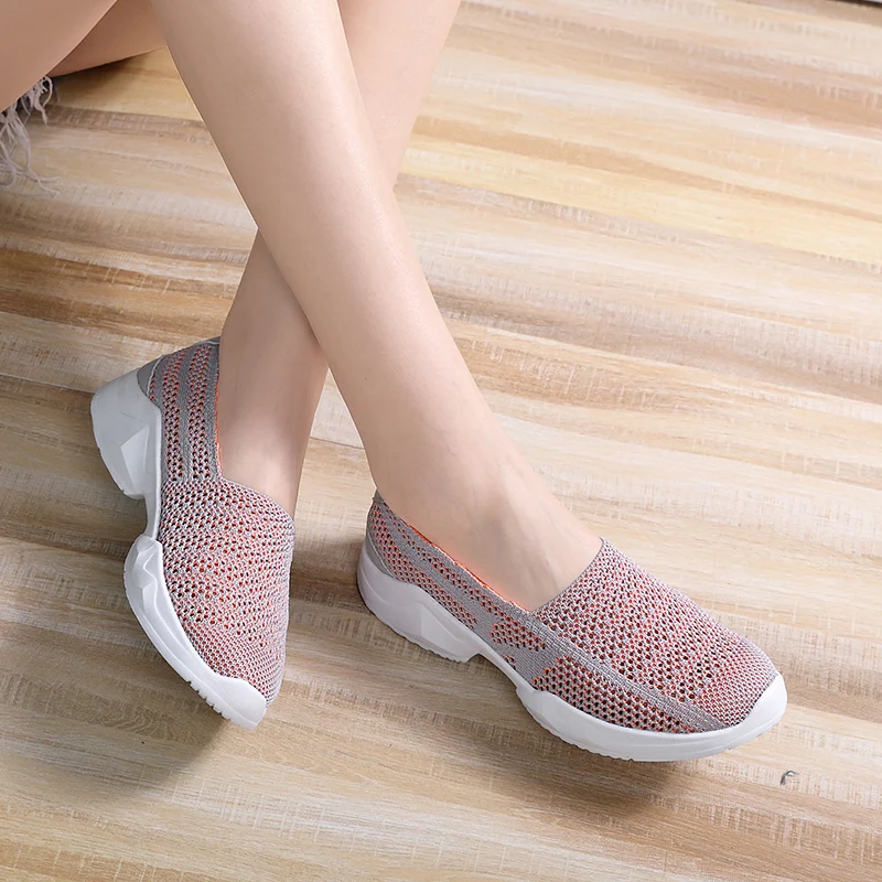 Легкая обувь для бега Женские открытые носки Летние дышащие кроссовки с сеткой