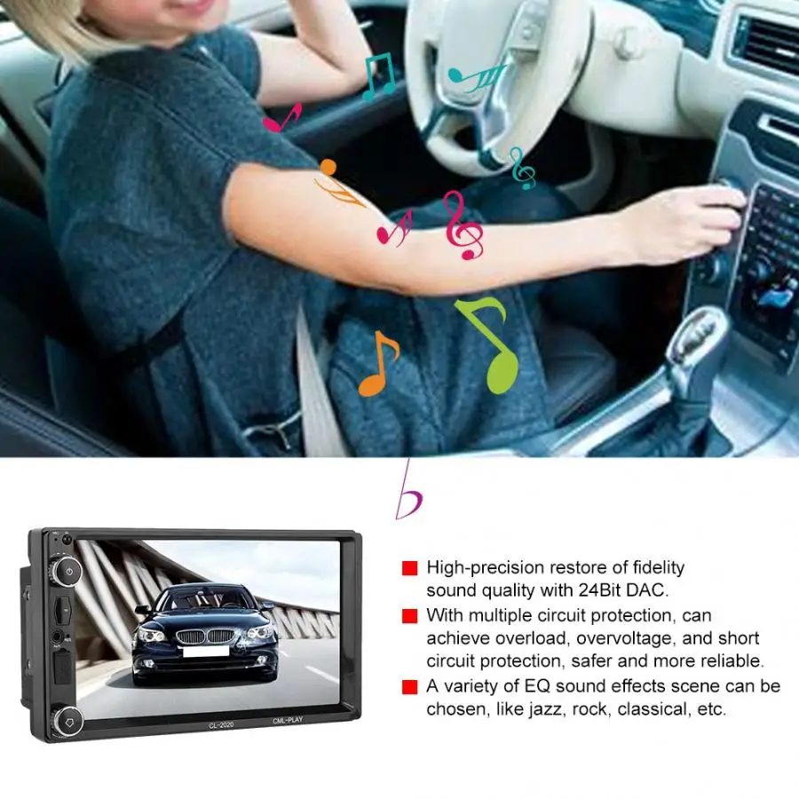 7 в автомобиль двойной 2Din мобильное соединение HD Bluetooth MP5 плеер для Android 4,4-8,1 Bluetooth MP5 плеер автомобильные аксессуары