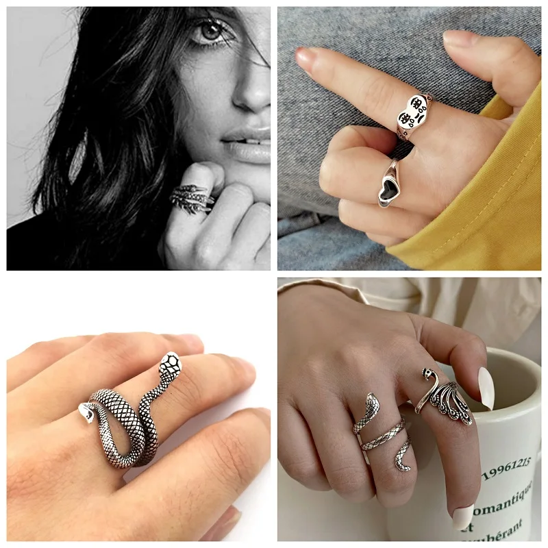 кольцо женское мужское 30 шт. / Партия открытое в стиле панк хип-хоп модное и виде