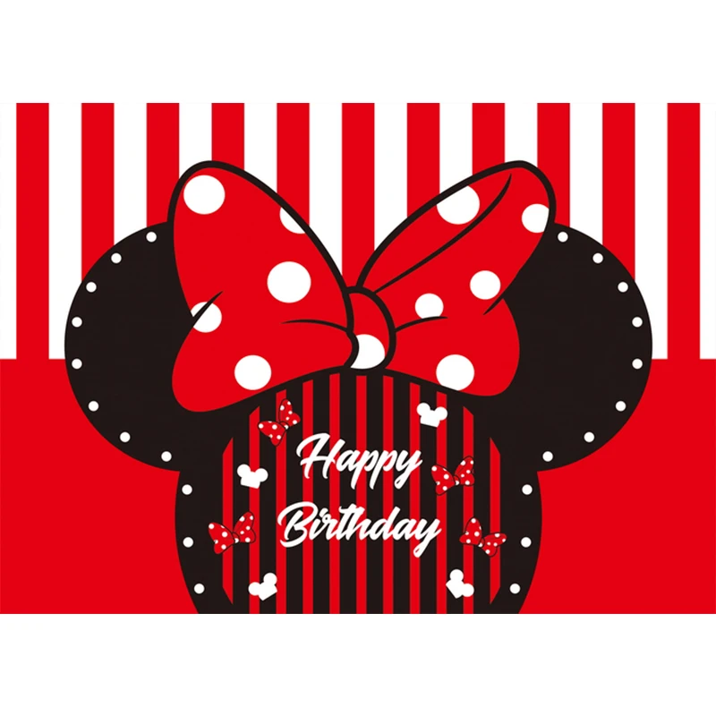 Pa&ntilde;o de Minnie de Disney para fiesta de cumplea&ntilde;os, decoraci&oacute;n Interior de pared con decoraci&oacute;n de retrato, p&oacute;ster, regalo para ni&ntilde;a, estudio fotogr&aacute;fico-1