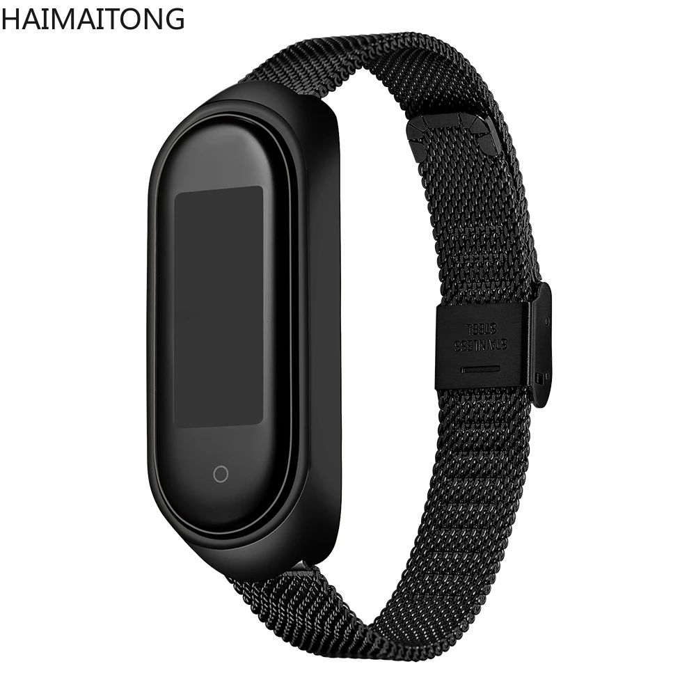 

Ремешок «Миланская петля» для Mi Band 6 5 4, сменный Браслет из нержавеющей стали без винтов для Xiaomi Band 3, аксессуары для часов