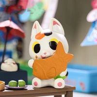 blind box toys original popmart canned cat friends series model confirm style cute anime figure gift surprise box