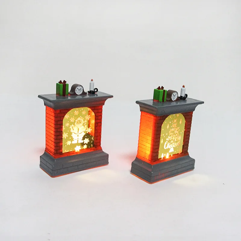 Светящийся Рождественский камин украшение реквизит для рождевечерние красочное