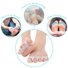 Профессиональные мягкие силиконовые разделители пальцев Защита Пальцев Ног, растяжки, выпрямитель, облегчение боли в ногах, корректор для педикюра, на палец, 1 пара