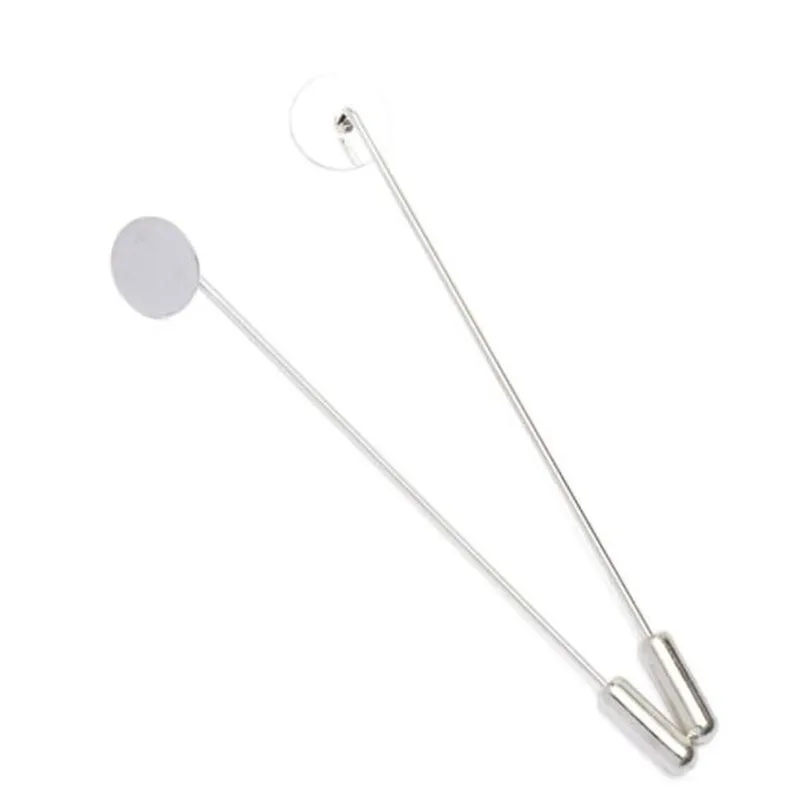 10 шт. 65/93 мм Нагрудный Знак Брошь Кабошон баз Безопасность шпильки базы пустая