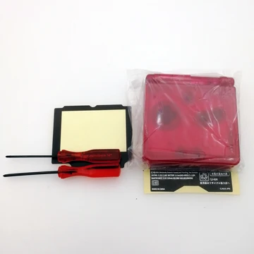 Clear red Прозрачный белый зеленый фиолетовый черный красный GITD светящийся для GameBoy Advance корпус SP для GBA SP Консоль Корпус чехол - Цвет: Clear red