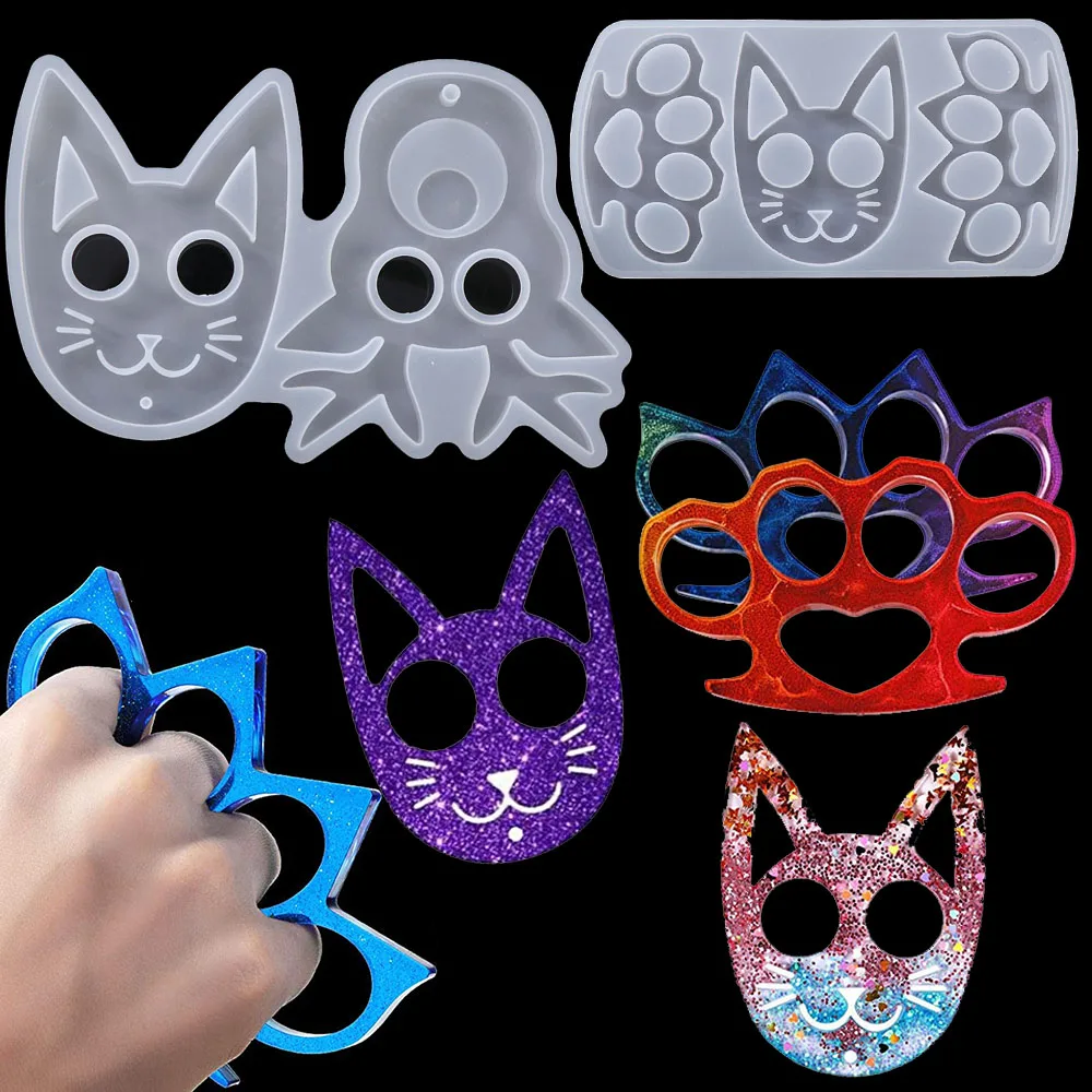 Брелок сделай сам из эпоксидного силикона форма формы кошачья лицо лось для