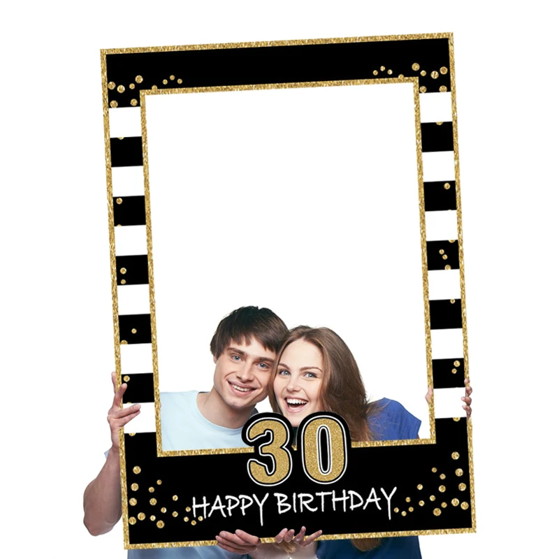 Accessoires de photomaton pour adultes  1 pièce  18 21 30 40 50 60  décor de fête d'anniversaire