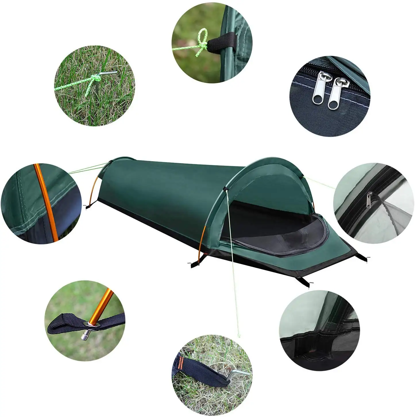 Портативный Одноместный Bivvy палатка, Сверхлегкий Bivvy мешок Палатка bivvvy мешок для выживания на открытом воздухе, бушкрафт, альпинизмом палатка
