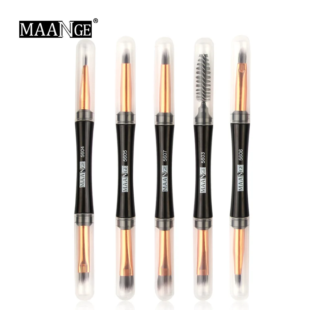 

Cross Border Hot MAANGE New Product Single Head Double Head Cover Eye Shadow Brush Lip Brush Beauty Kit 5 Optional