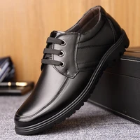 new middle aged mens shoes dad genuine leather shoes flats shoes soft antiskid durable shoes zapatos oxford hombre cuero casual