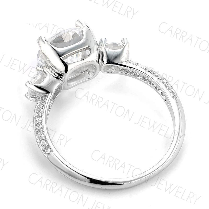 KLTR012 натуральная 925 серебро Jewellery 8 мм 2 карат CZ камень сердце и стрелы сократить