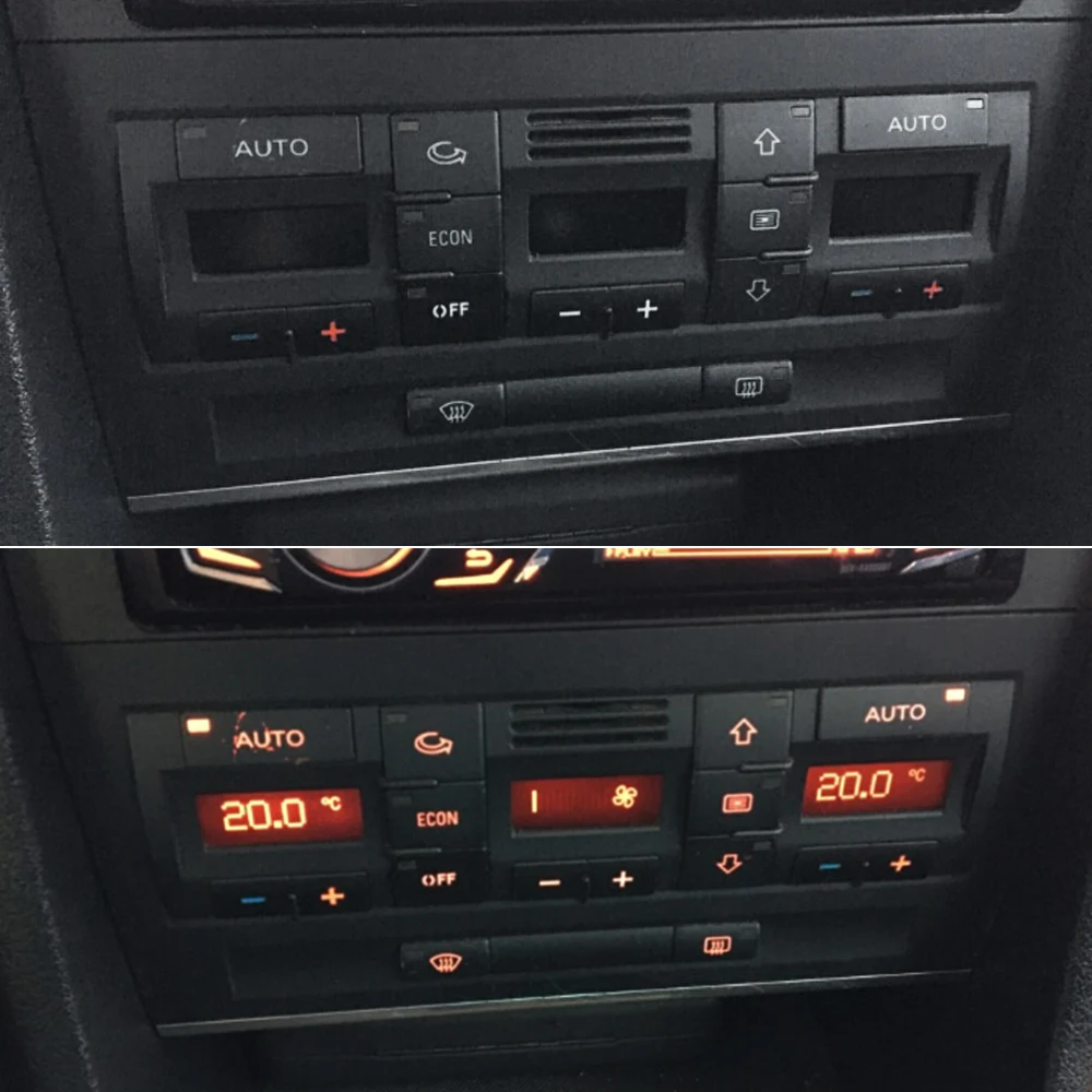 1x Автомобильный Кондиционер AC Кнопка климат контроля ремонт наклейки для Audi A4 B6 B7