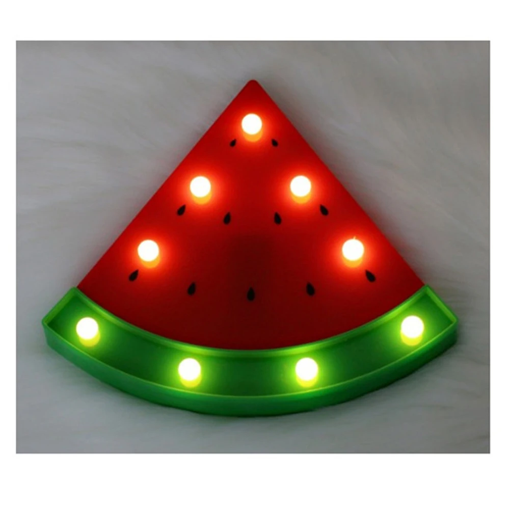 

Night Light Bedside Lamp LED Operated Baby KidsTable Room Small Watermelon Shape Indoor Decoration Gift Batteries Operated