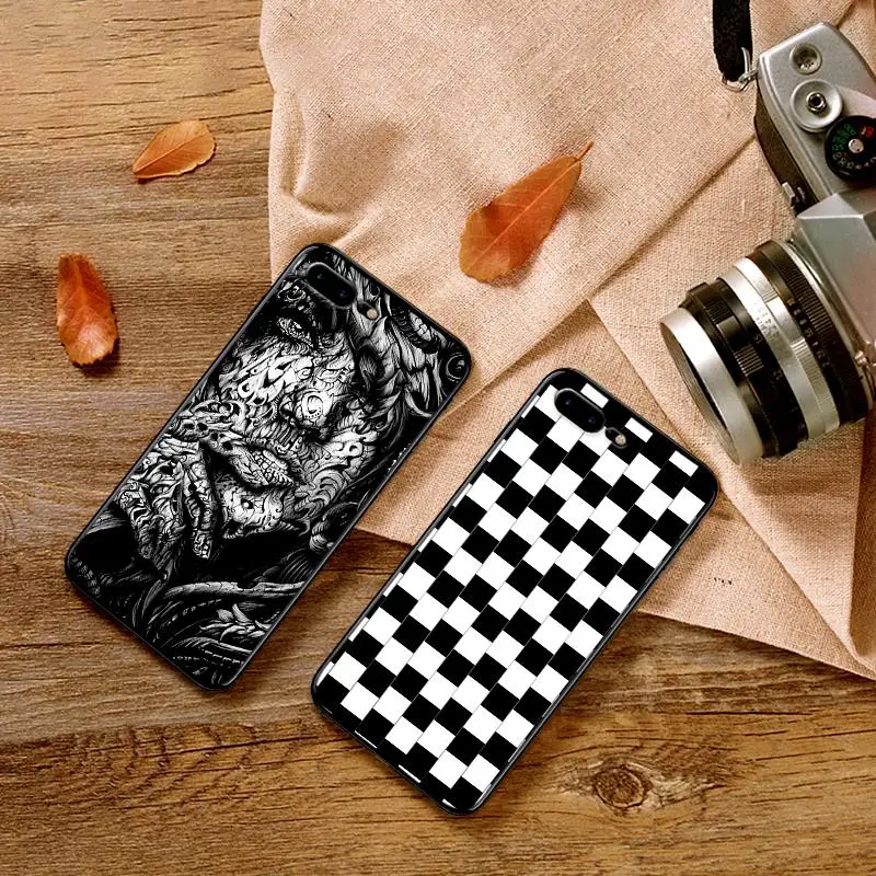 Черно белый чехол для телефона с рисунком Xiaomi Redmi 7 Note 4X 5A 16G 32G GO 7A K20 Pro 6 5 8